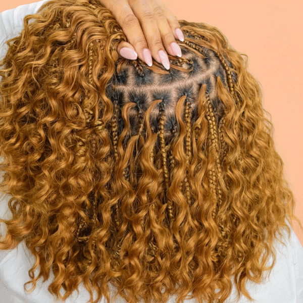 Boho knotless braids